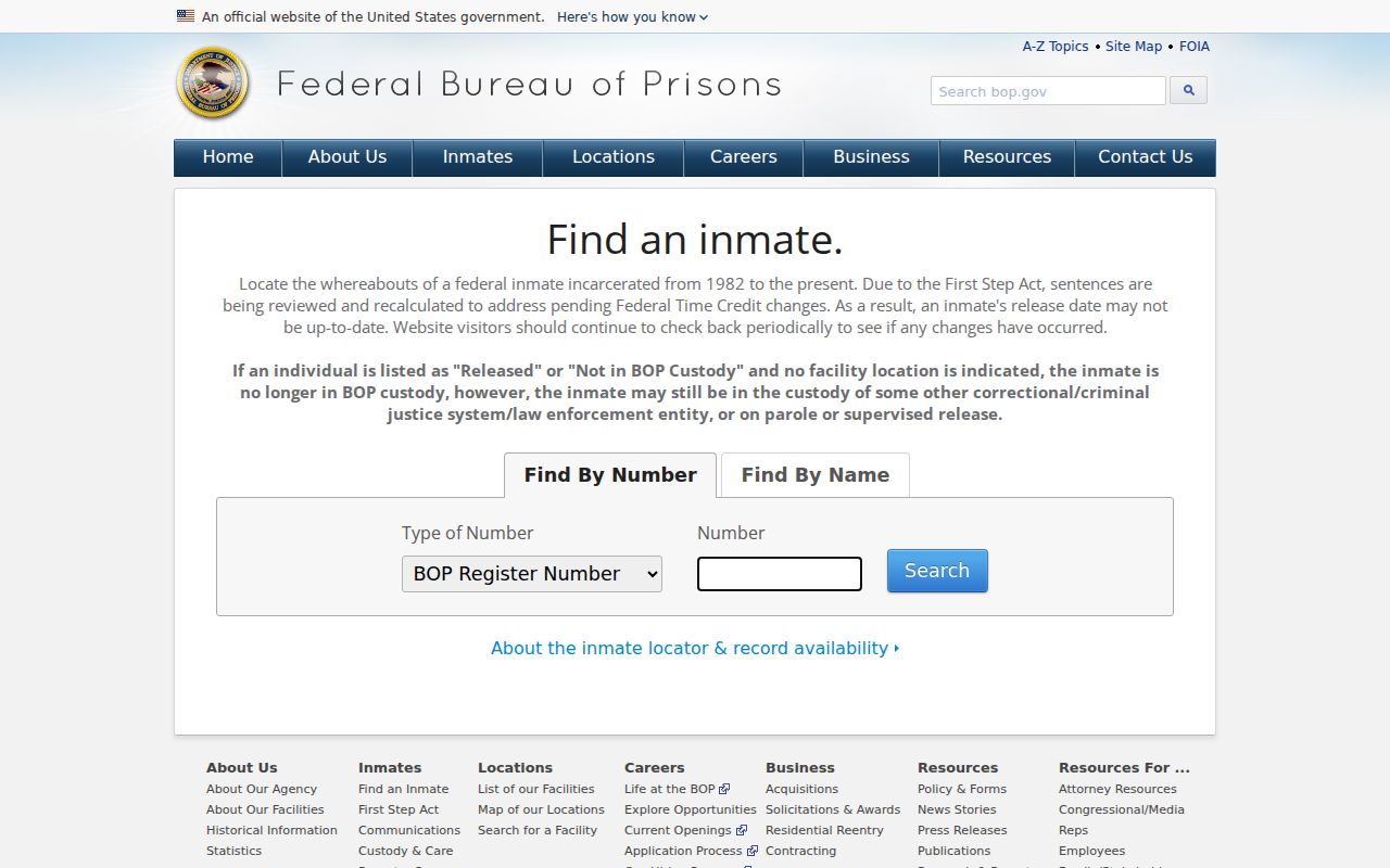 Casey County arrest research using the federal inmate locator