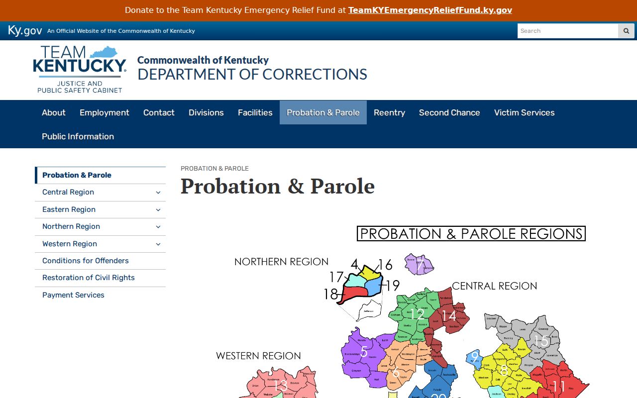 Casey County arrest record research through Kentucky probation and parole