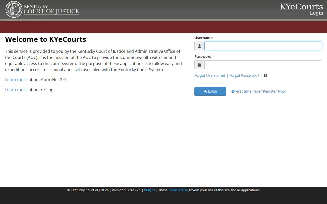 Casey County criminal court case CourtNet login