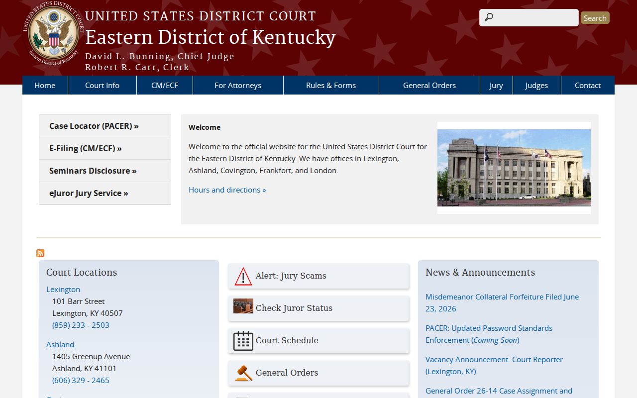 Federal criminal court records for Casey County Kentucky