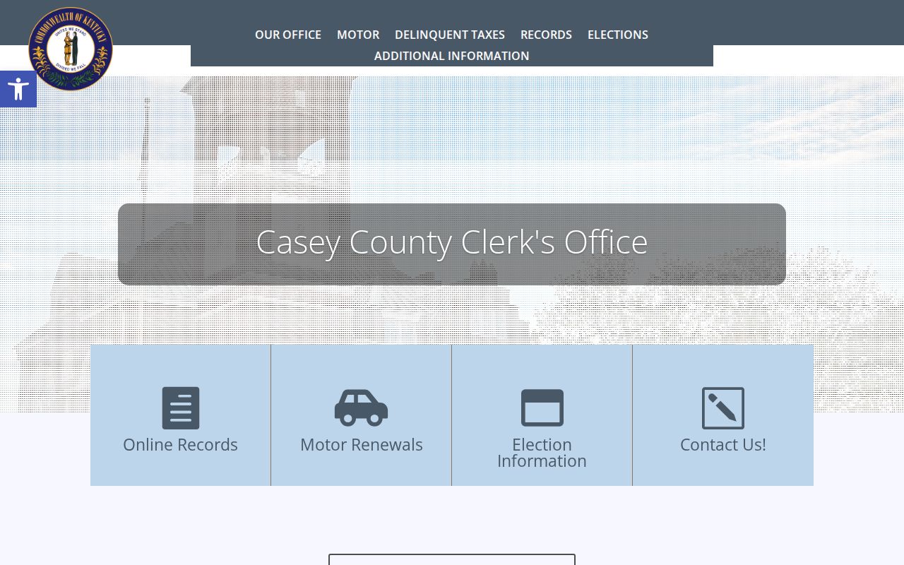 Liberty criminal records and the separate Casey County Clerk